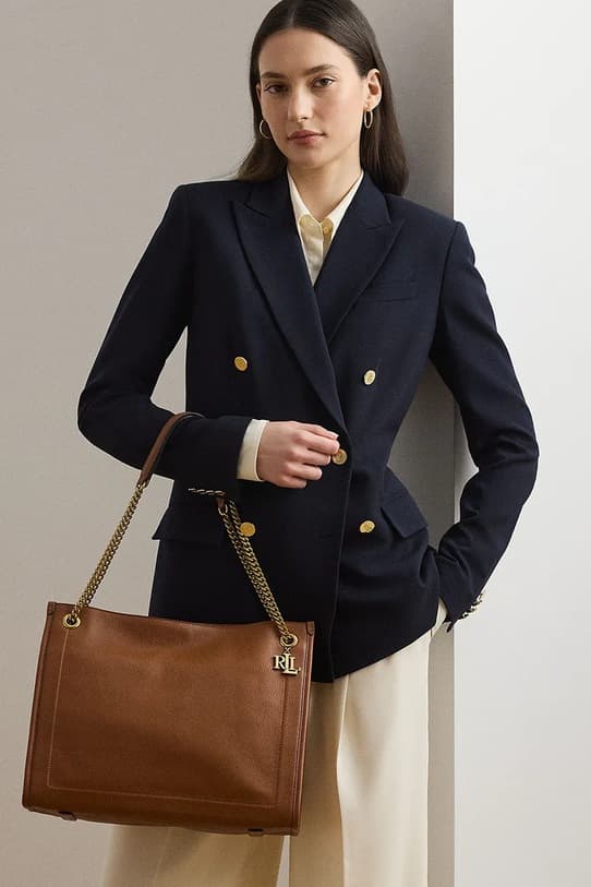 Кожаная сумка Lauren Ralph Lauren - фото 7