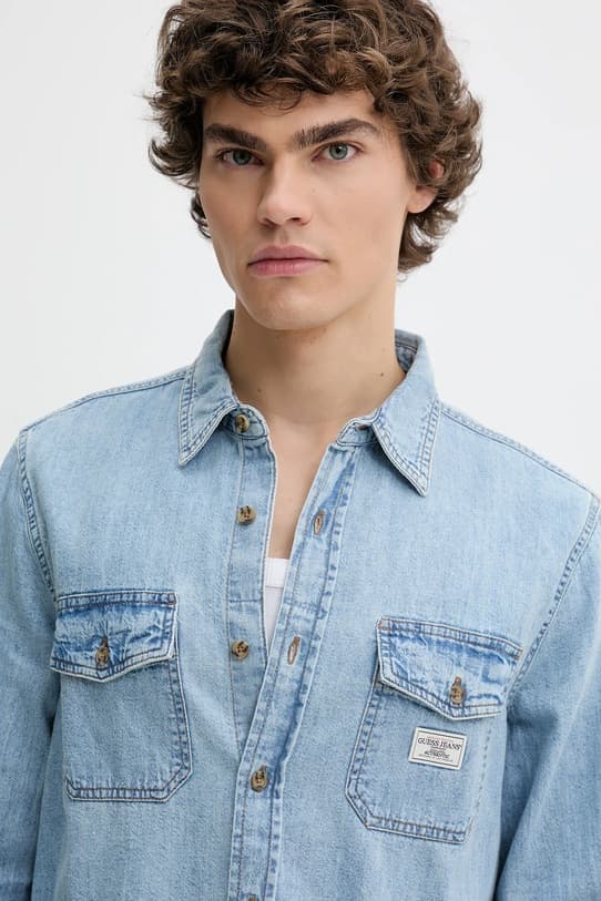 Рубашка Guess Jeans из хлопка - фото 5