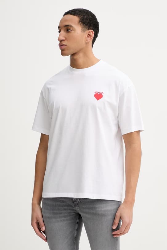 хлопковая футболка HUGO - фото 4