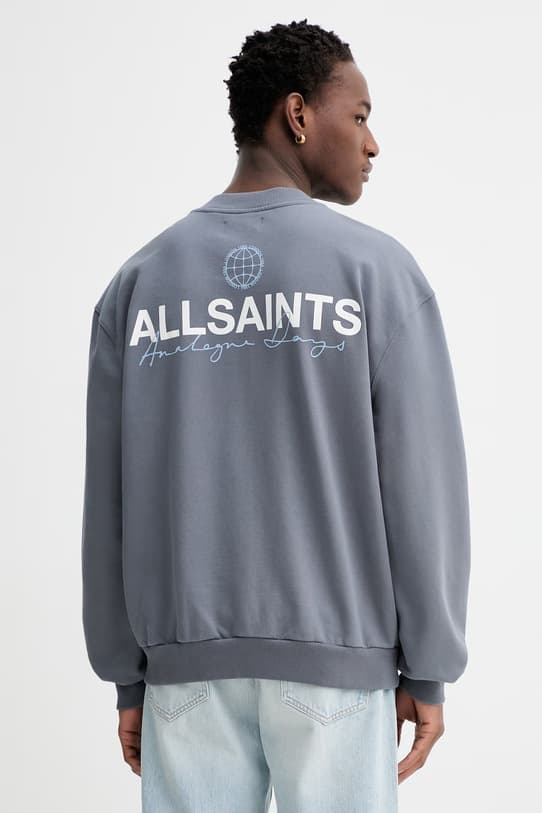 Хлопковая толстовка AllSaints EMBLEM - фото 2