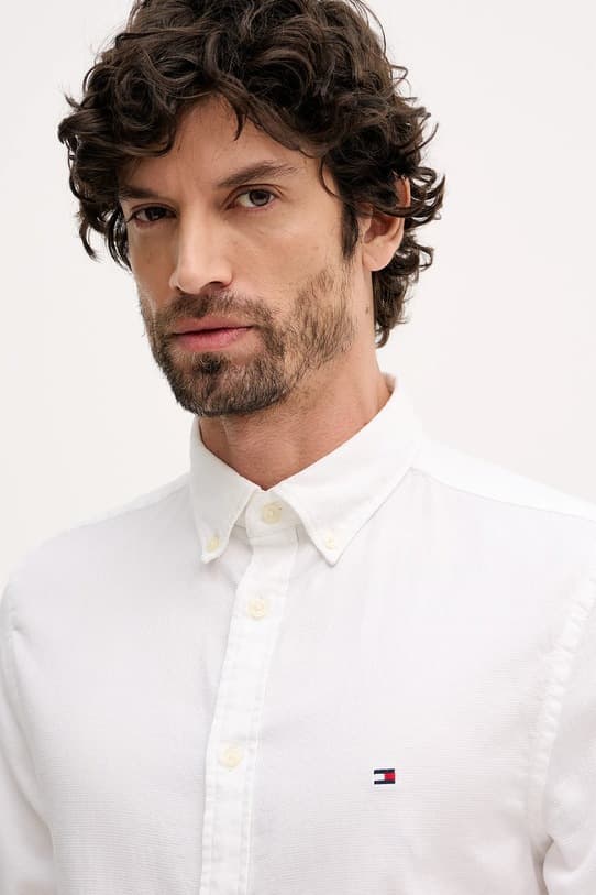 Хлопковая рубашка Tommy Hilfiger - фото 5
