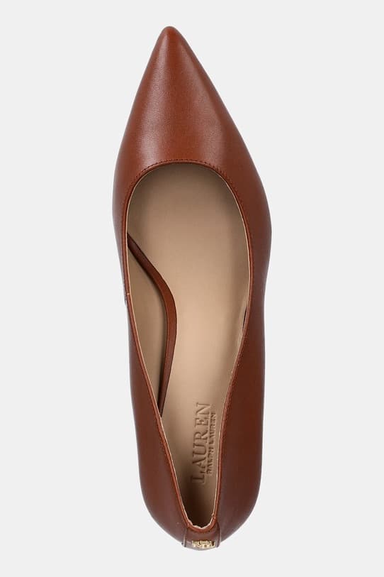 Lauren Ralph Lauren Adrienne кожаные туфли на высоком каблуке - фото 5