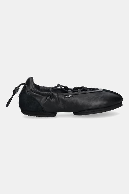 Кожаные балетки Polo Ralph Lauren Ballerina Lace Up - фото 3