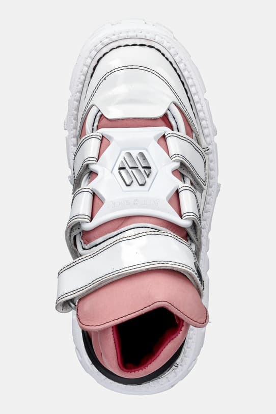 Кожаные кроссовки New Rock CHAROL ARRUGADO BLANCO, NOBUCK ROSA, TANK - фото 5