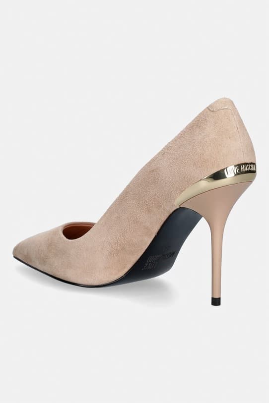 Замшевые туфли на высоком каблуке Love Moschino - фото 4