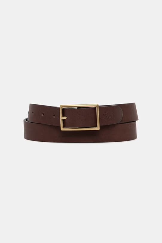 Кожаный ремень Levi's RECTANGLE BUCKLE - фото 2