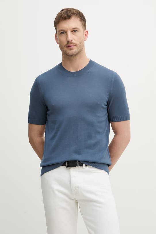 Шерстяная футболка BOSS H-Umauro - фото 2