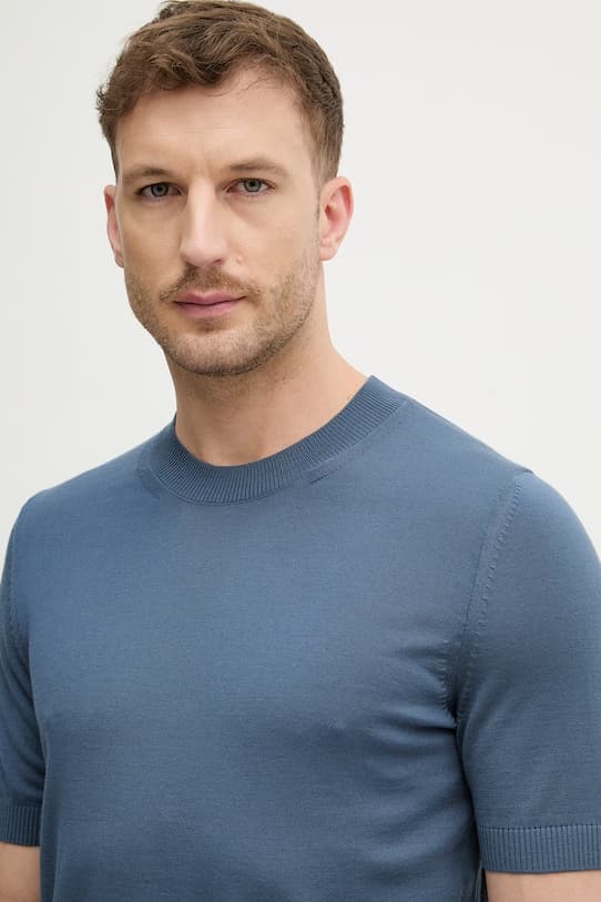 Шерстяная футболка BOSS H-Umauro - фото 5