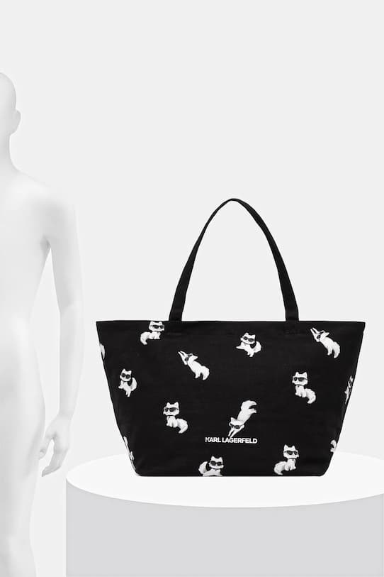 Хлопковая сумка Karl Lagerfeld IKON - фото 7