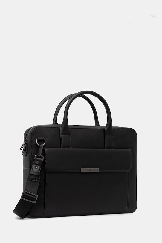 Кожаная сумка для ноутбука Tommy Hilfiger 40 x 29,5 x 6 см - фото 3