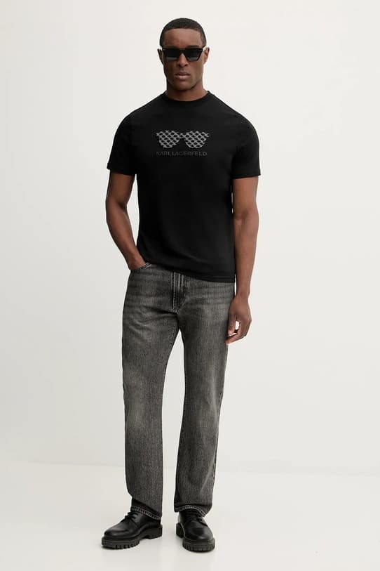 Хлопковая футболка Karl Lagerfeld - фото 3