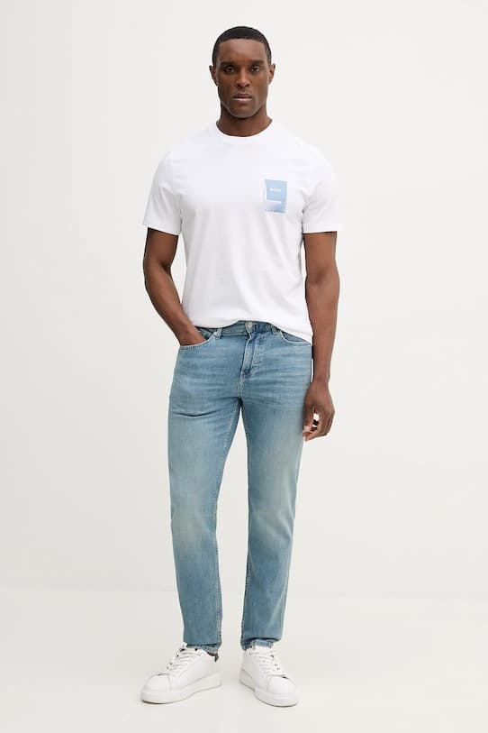 BOSS Оранжевая хлопковая футболка Te_Plain - фото 3