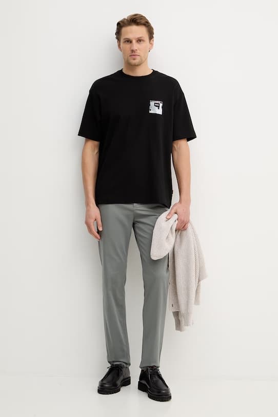 BOSS Оранжевая хлопковая футболка Te_Citylights - фото 3