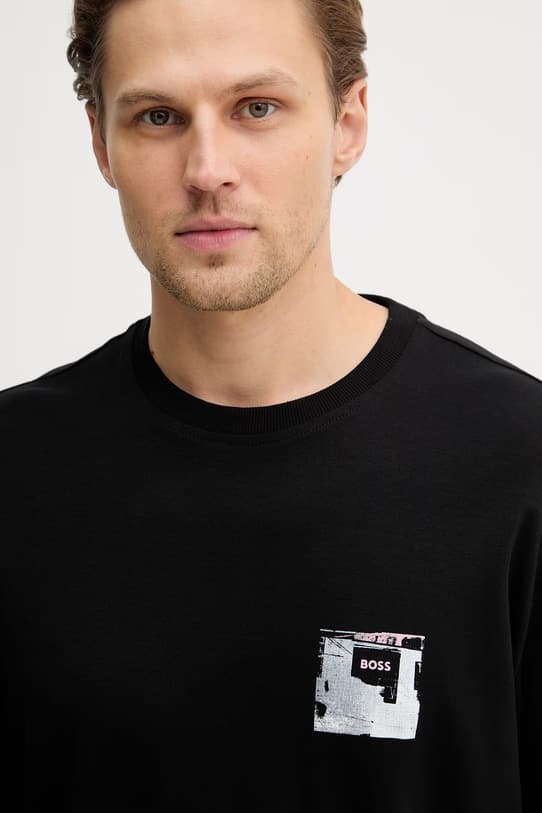 BOSS Оранжевая хлопковая футболка Te_Citylights - фото 5