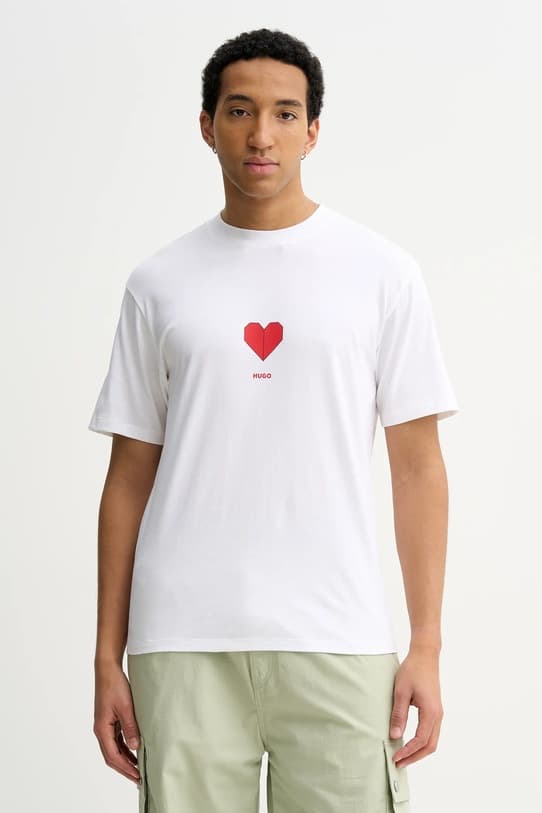 Хлопковая футболка HUGO Dalentin - фото 4