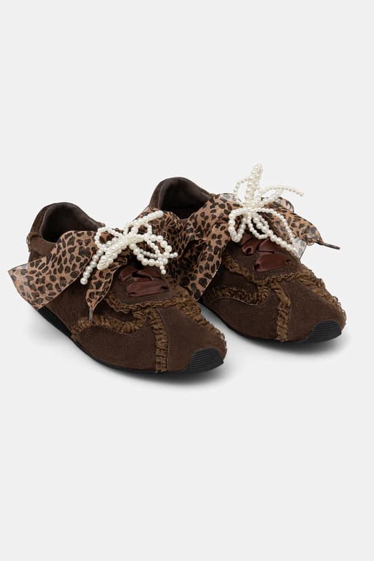 Замшевые кроссовки Answear.LAB SOFT LACE CHESTNUT - фото 3