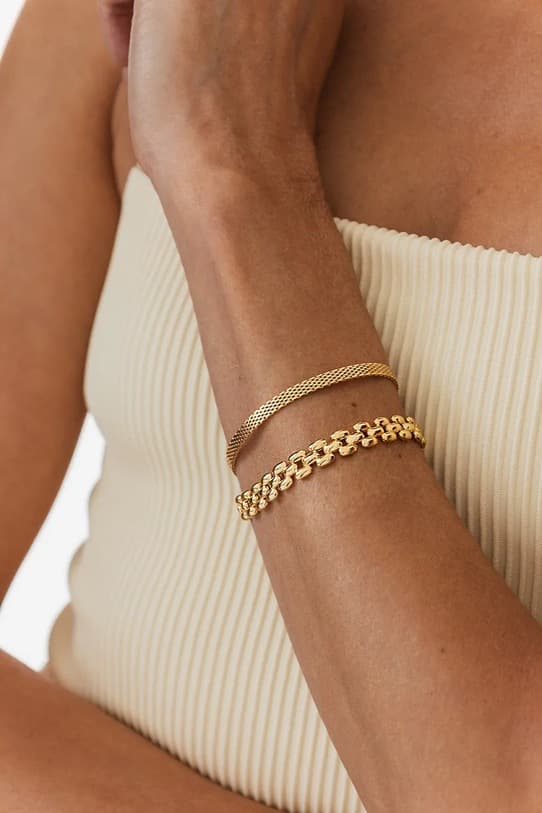 Браслет ANIA KRUK из серебра с покрытием ВИНТАЖНОЕ золото. - фото 4