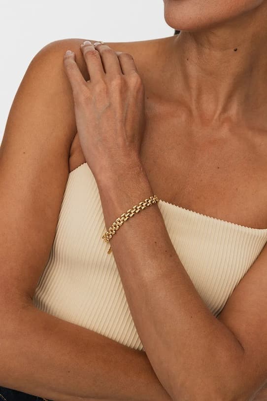 Браслет ANIA KRUK из серебра с покрытием ВИНТАЖНОЕ золото. - фото 5