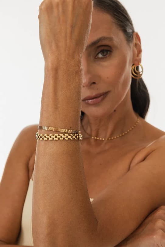 Браслет ANIA KRUK из серебра с покрытием ВИНТАЖНОЕ золото. - фото 6