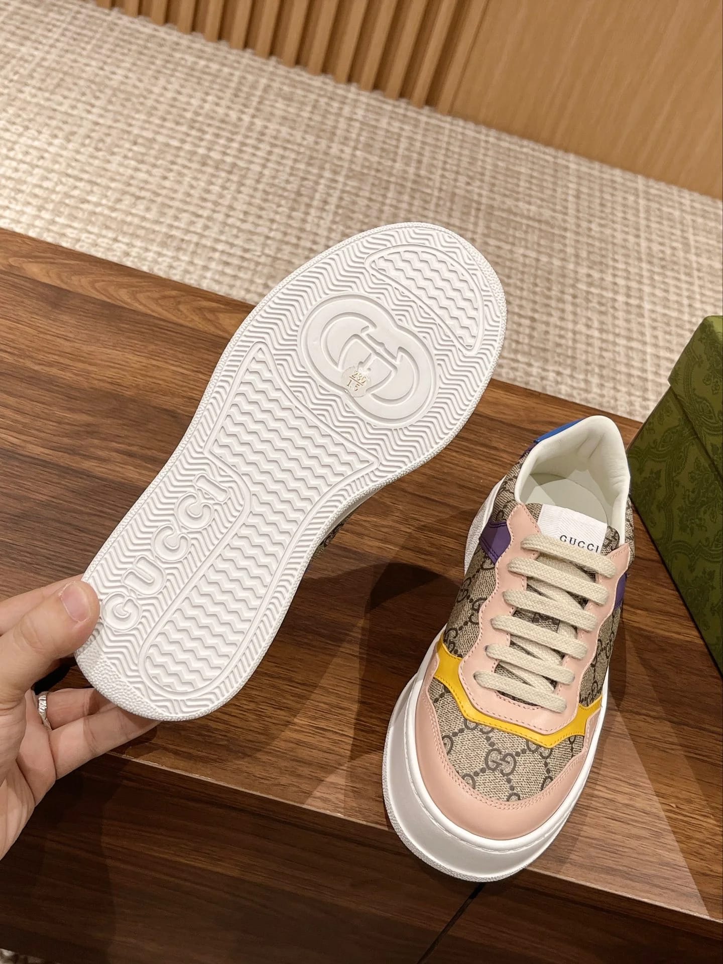Кеды Gucci Chunky розовые - фото 2
