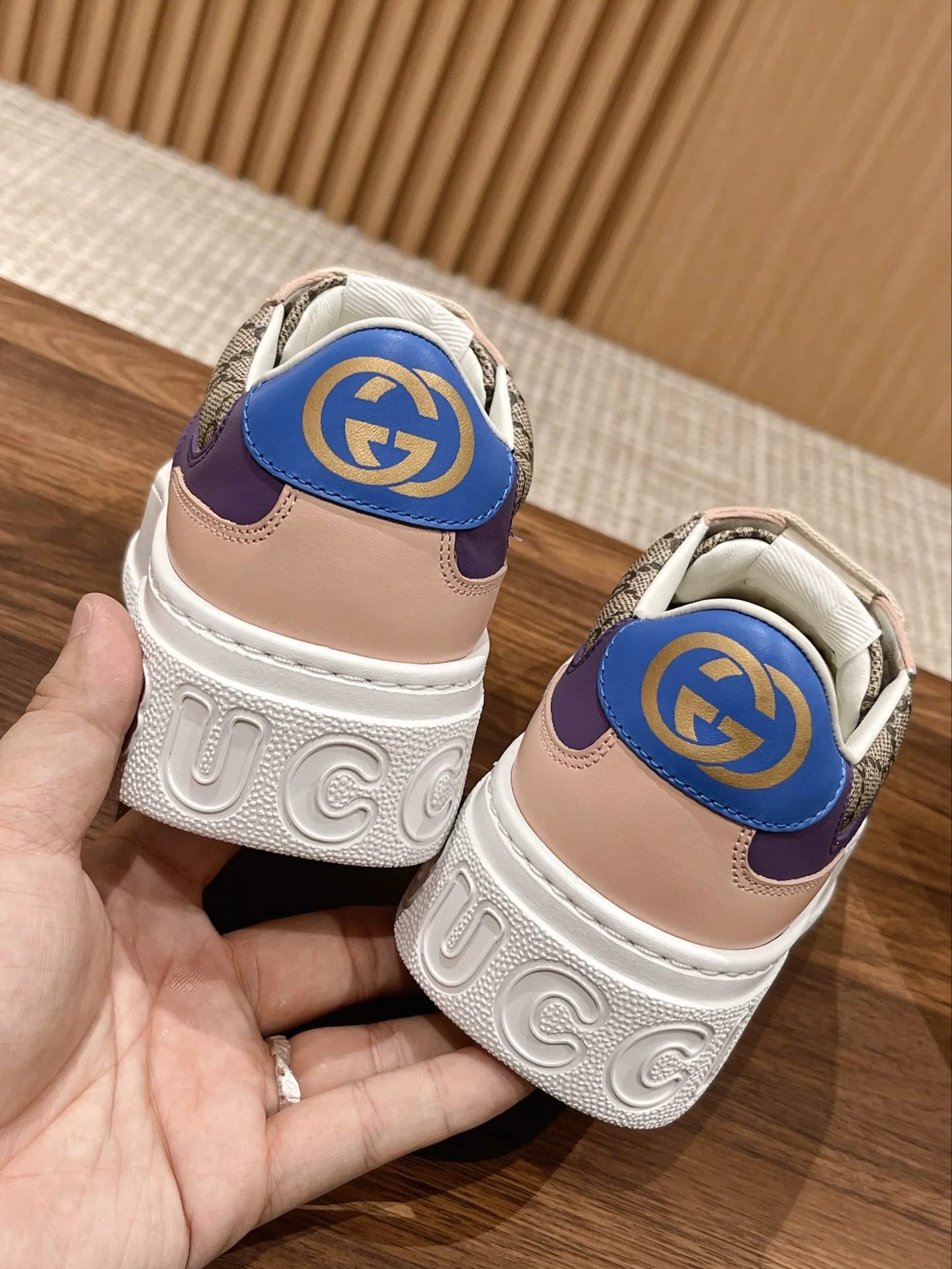 Кеды Gucci Chunky розовые - фото 3