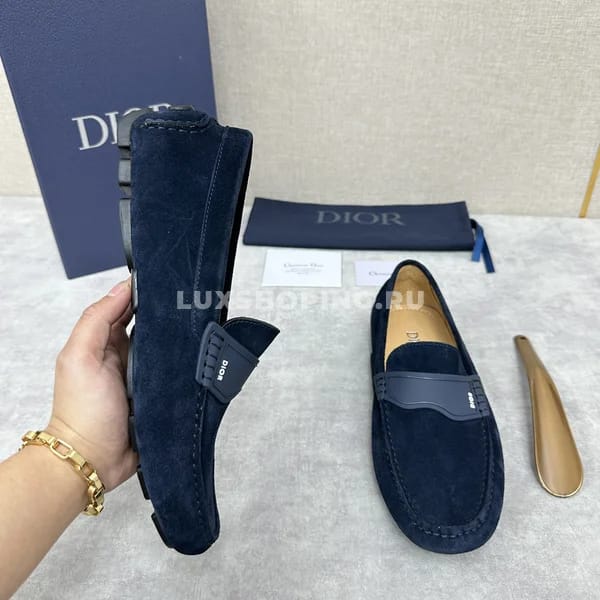 Мокасины Dior синие - фото 2