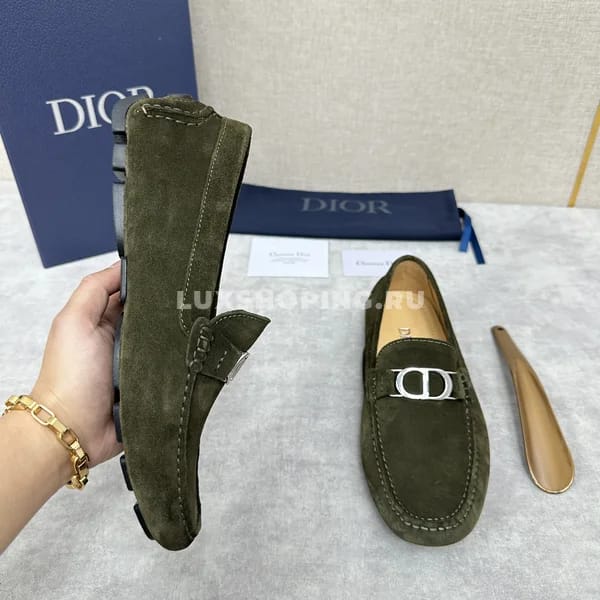 Мокасины Dior Icon зеленые - фото 3