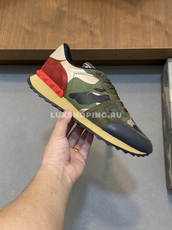 Кроссовки Valentino Rockrunner милитари - фото 3