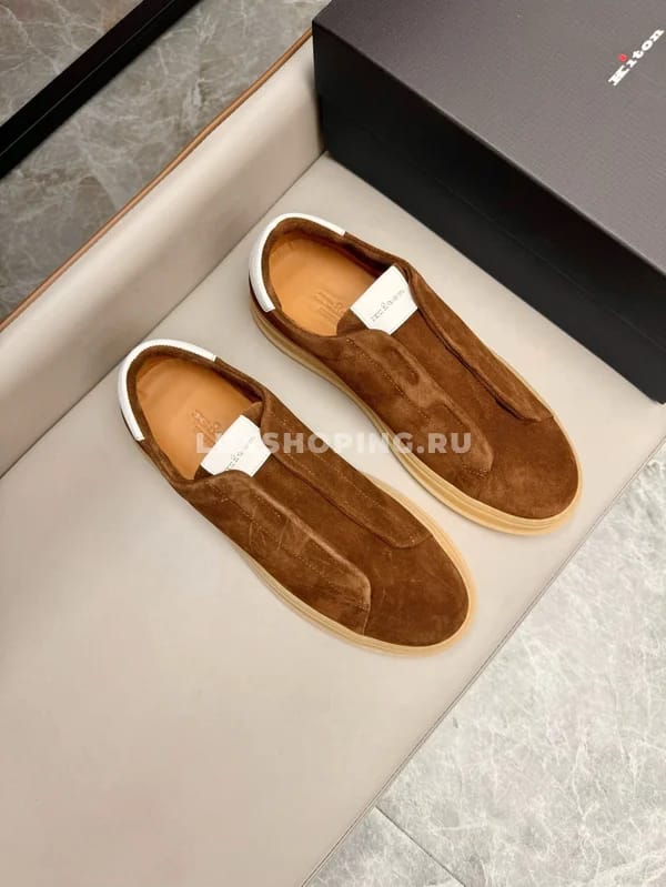 Кеды слипоны Kiton коричневые