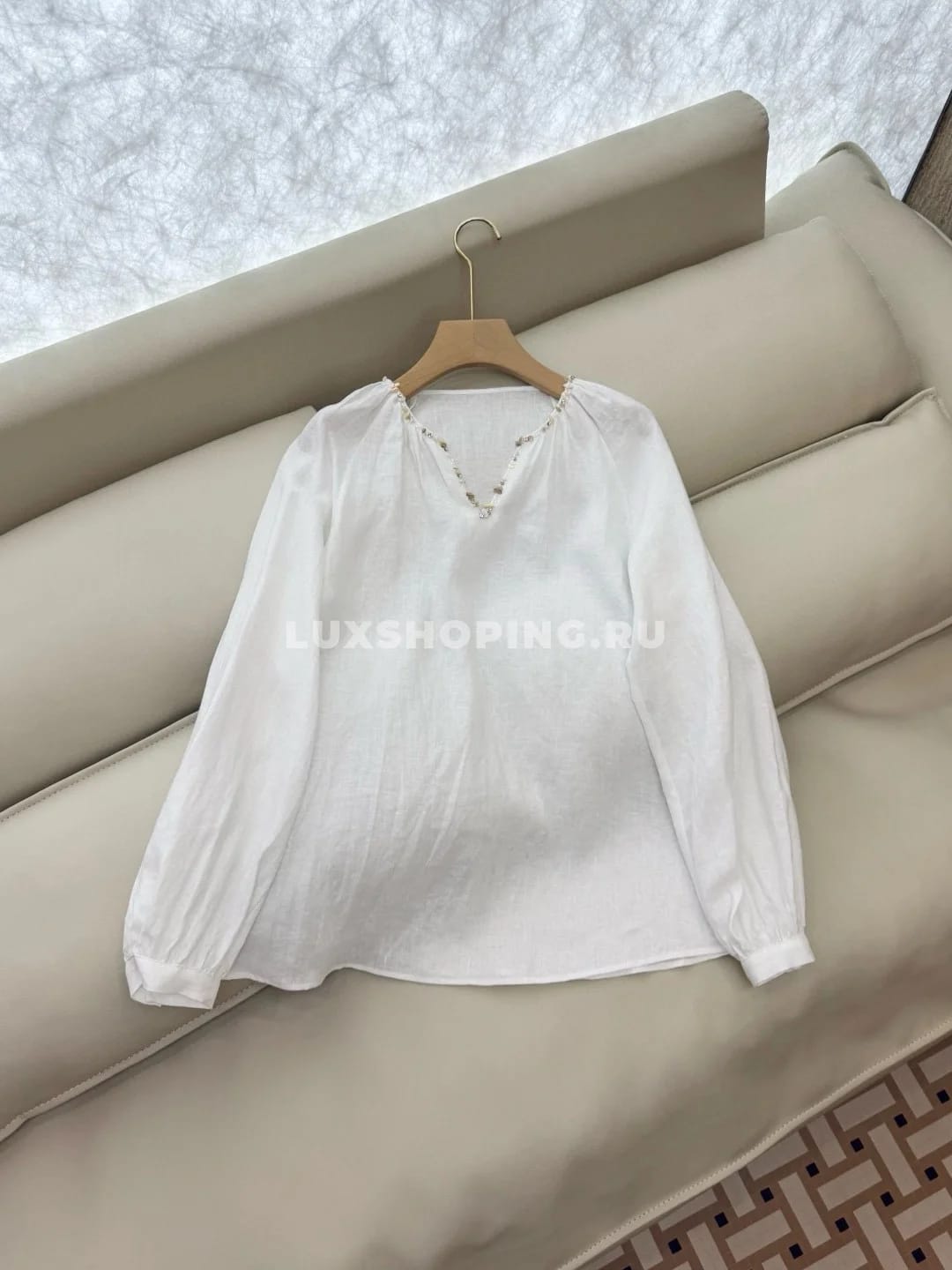 Zimmermann льняной костюм с шортами на завязках белый - фото 5