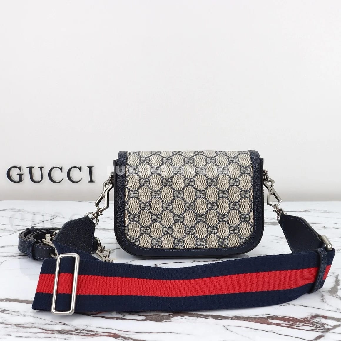 Gucci Horsebit Маленькая Сумка через плечо канва/black - фото 3