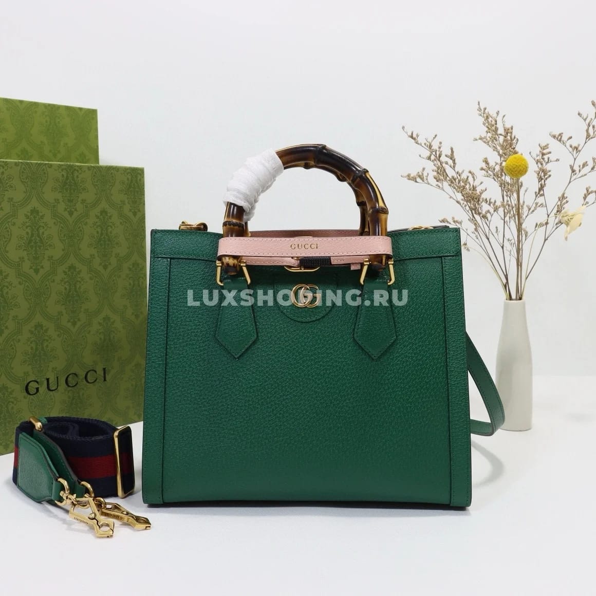 Gucci Сумка-тоут Diana 702721 темно-зеленый