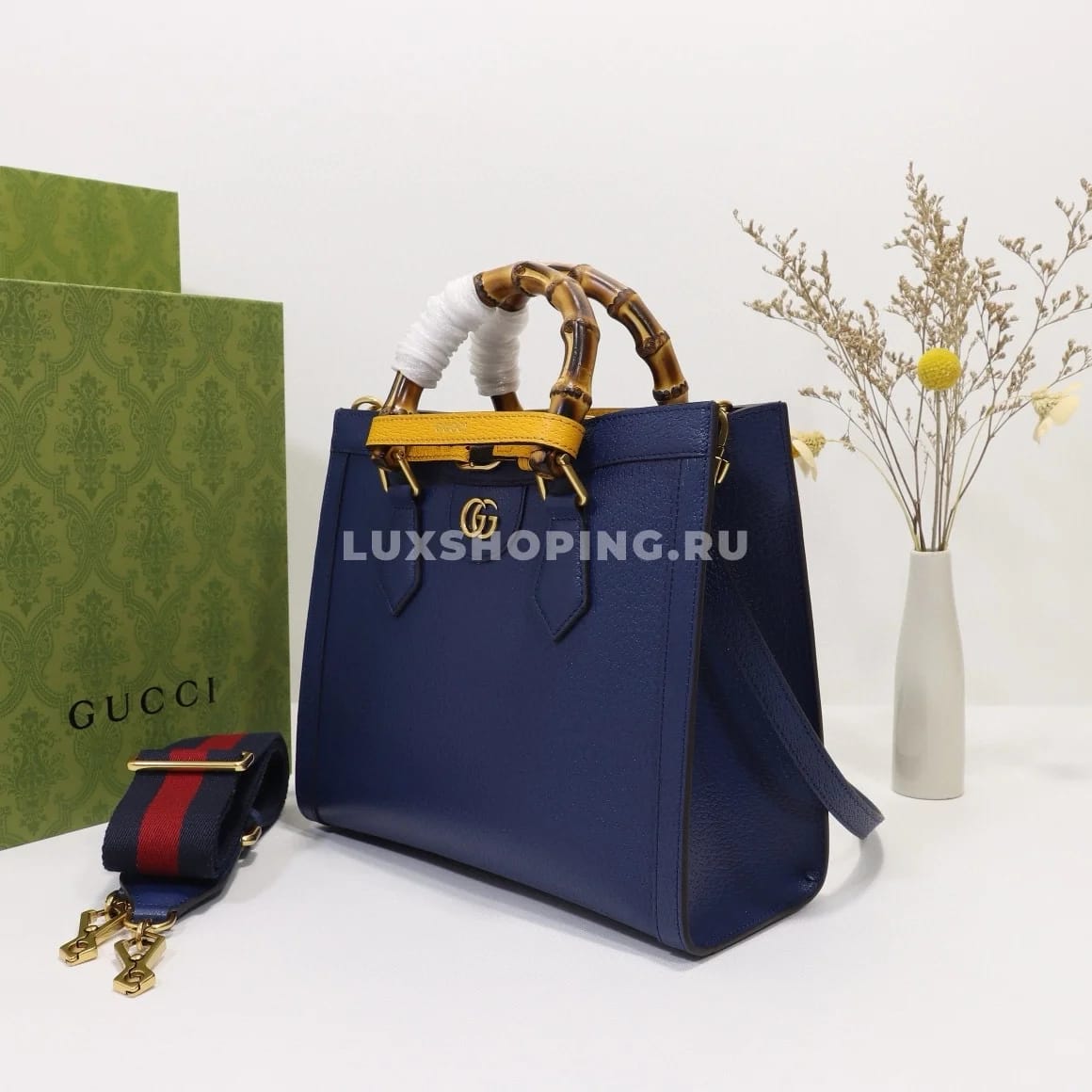 Gucci Сумка-тоут Diana 702721 Синий - фото 2