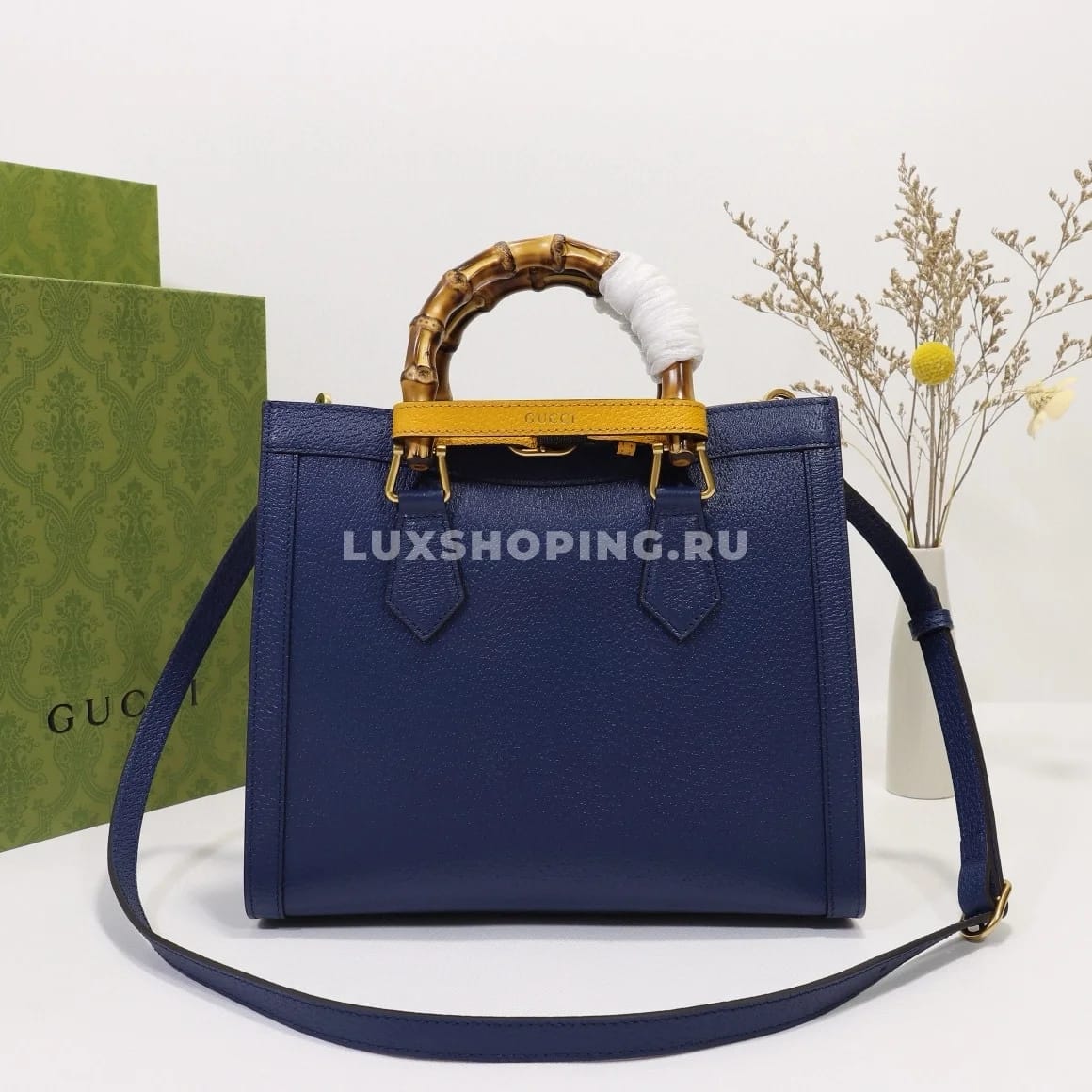 Gucci Сумка-тоут Diana 702721 Синий - фото 3