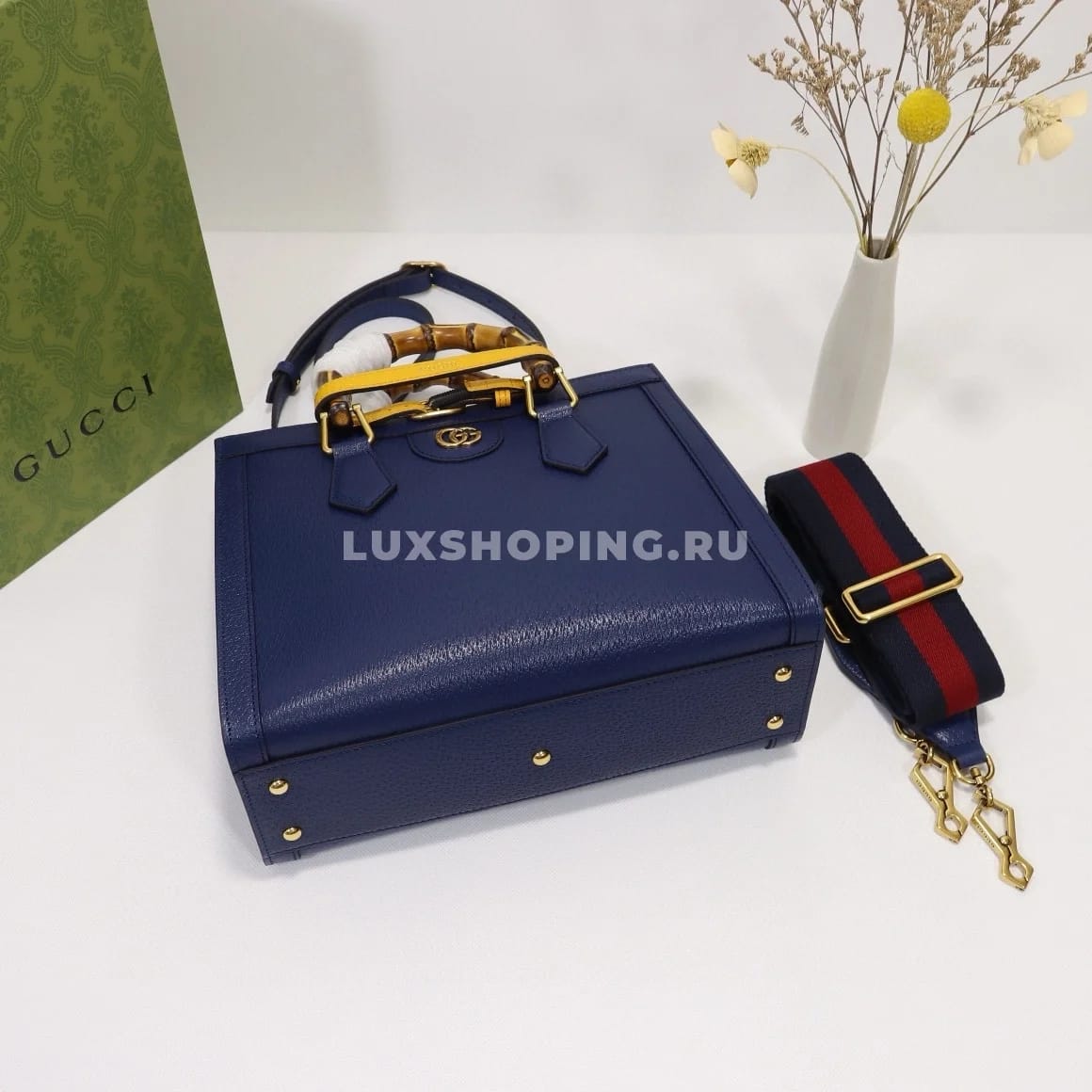 Gucci Сумка-тоут Diana 702721 Синий - фото 9