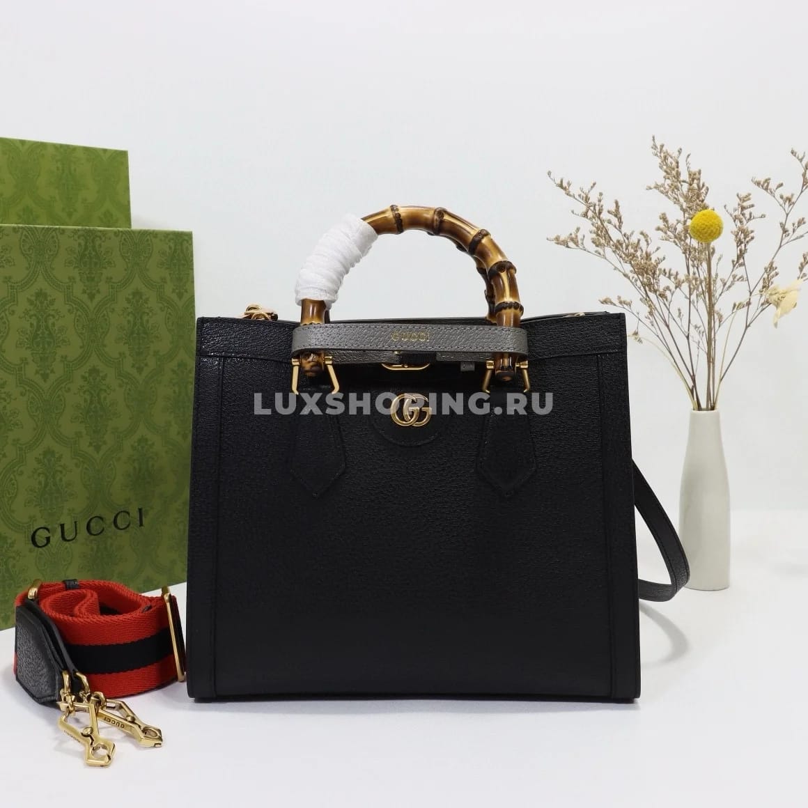 Gucci Сумка-тоут Diana 702721 Черный