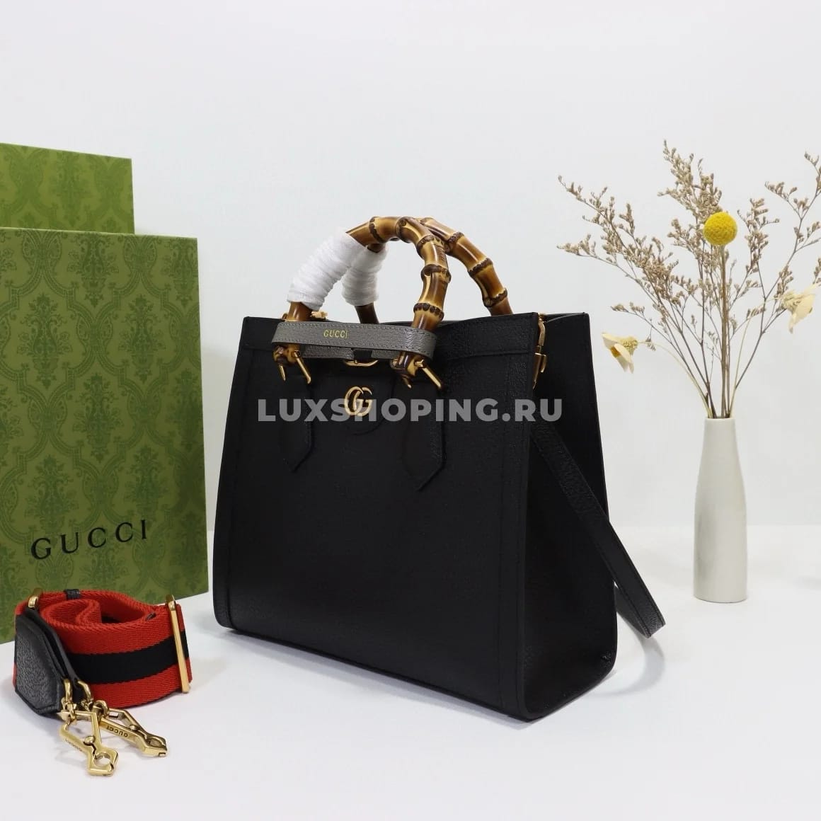 Gucci Сумка-тоут Diana 702721 Черный - фото 2