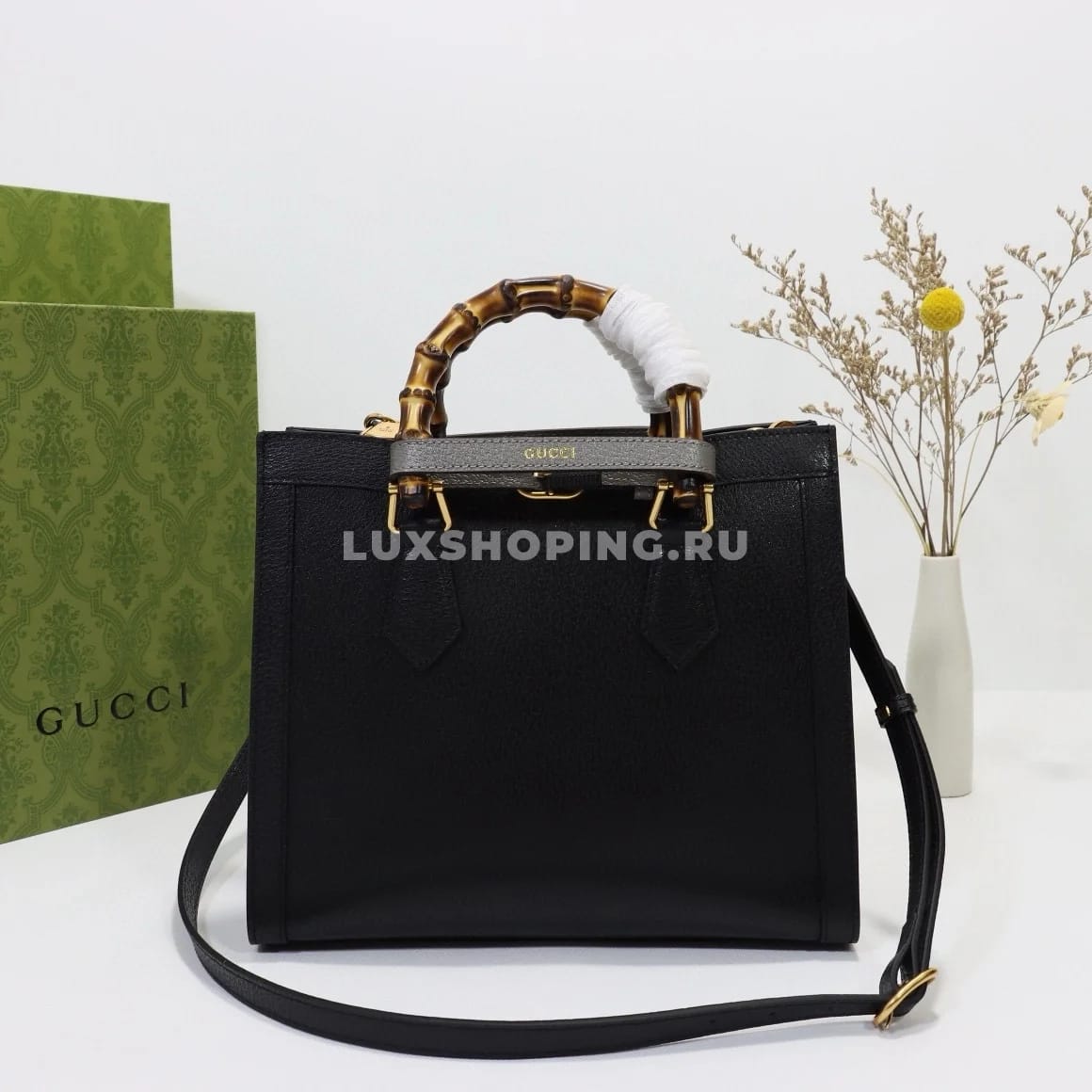 Gucci Сумка-тоут Diana 702721 Черный - фото 3