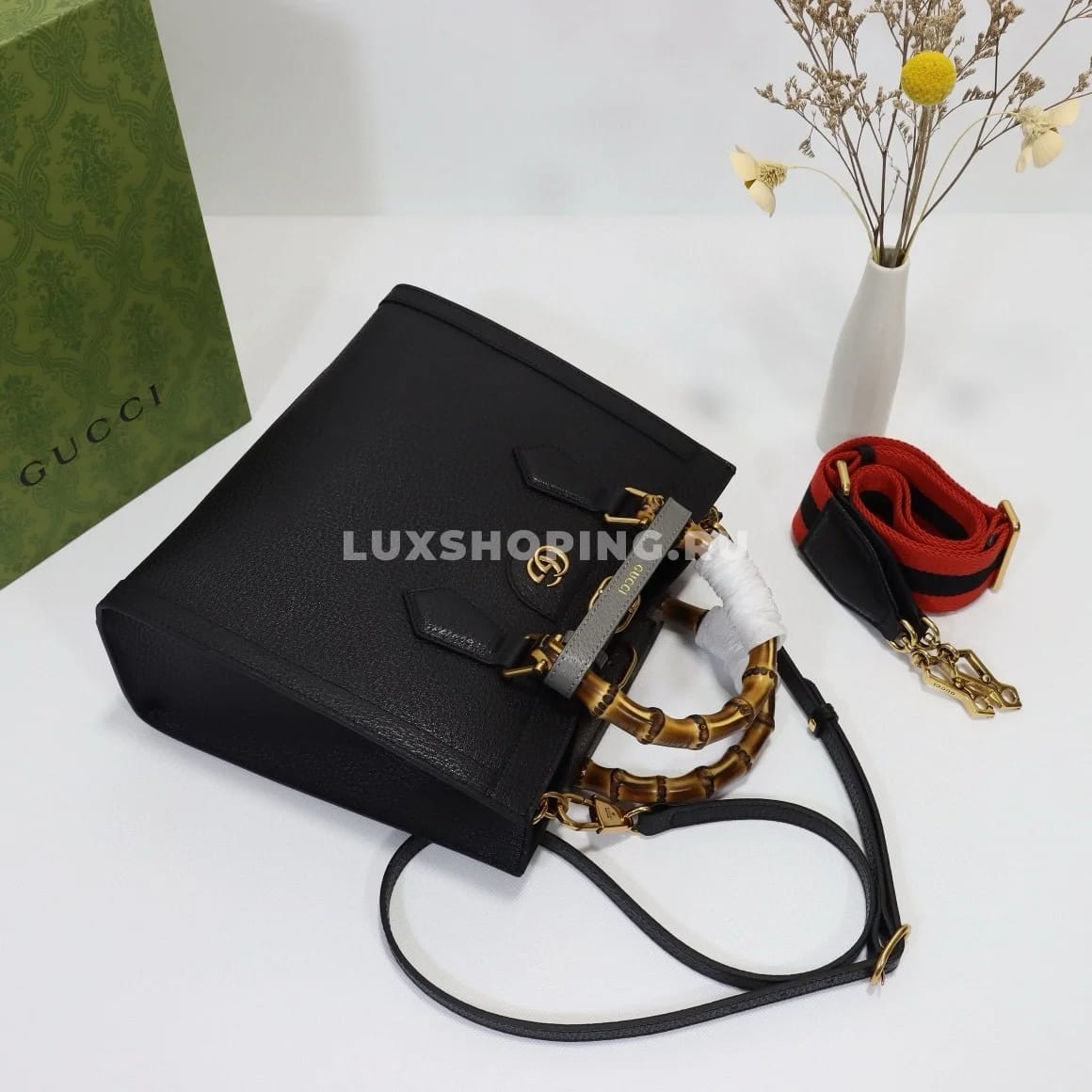 Gucci Сумка-тоут Diana 702721 Черный - фото 9