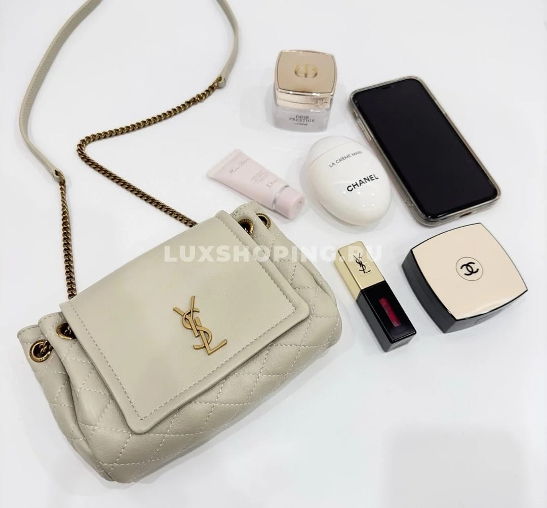 Saint Laurent Сумка Mini Nolita в цвете Белом - фото 2