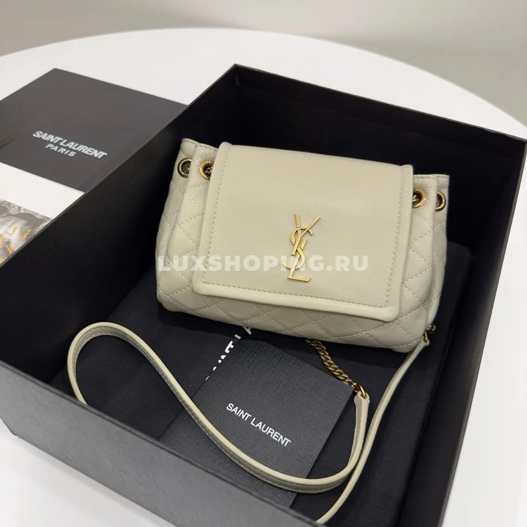 Saint Laurent Сумка Mini Nolita в цвете Белом - фото 3