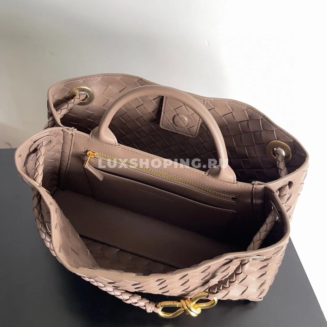 Сумка BOTTEGA VENETA ANDIAMO East-West бежевый - фото 10