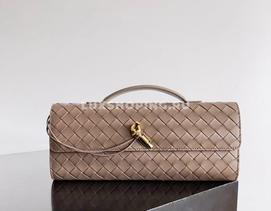 Сумка BOTTEGA VENETA ANDIAMO Clutch в оттенке "беж" - фото 4