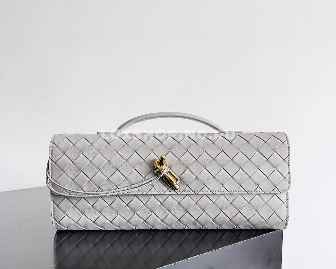 Сумка BOTTEGA VENETA ANDIAMO Clutch в оттенке "серый" - фото 5