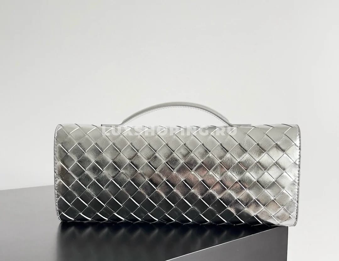 Сумка BOTTEGA VENETA ANDIAMO Clutch серебро - фото 6