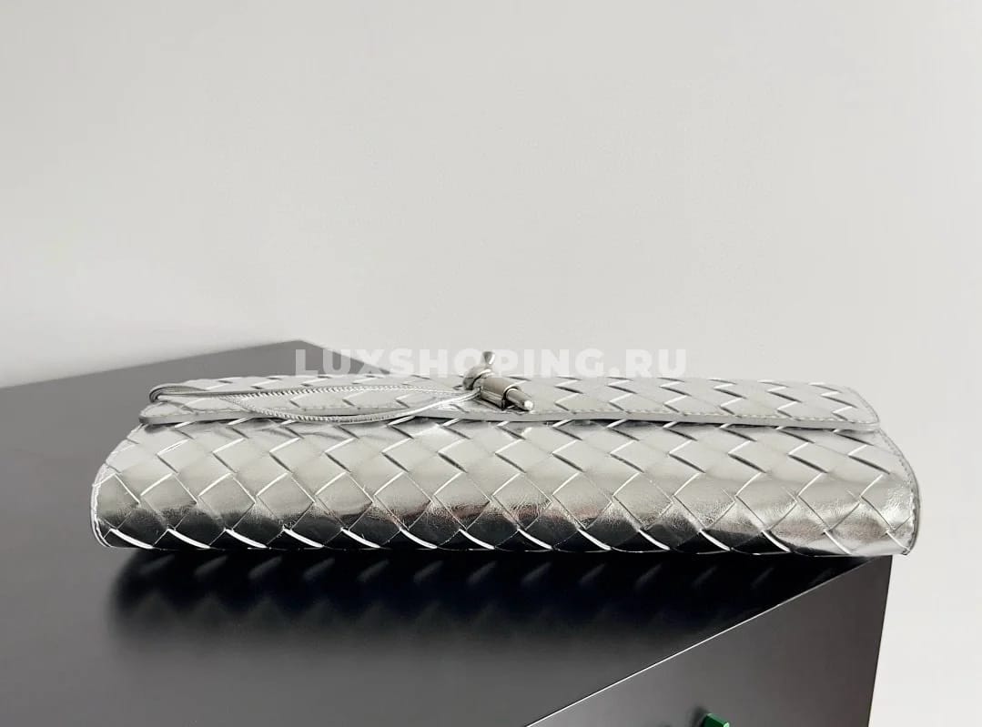 Сумка BOTTEGA VENETA ANDIAMO Clutch серебро - фото 7