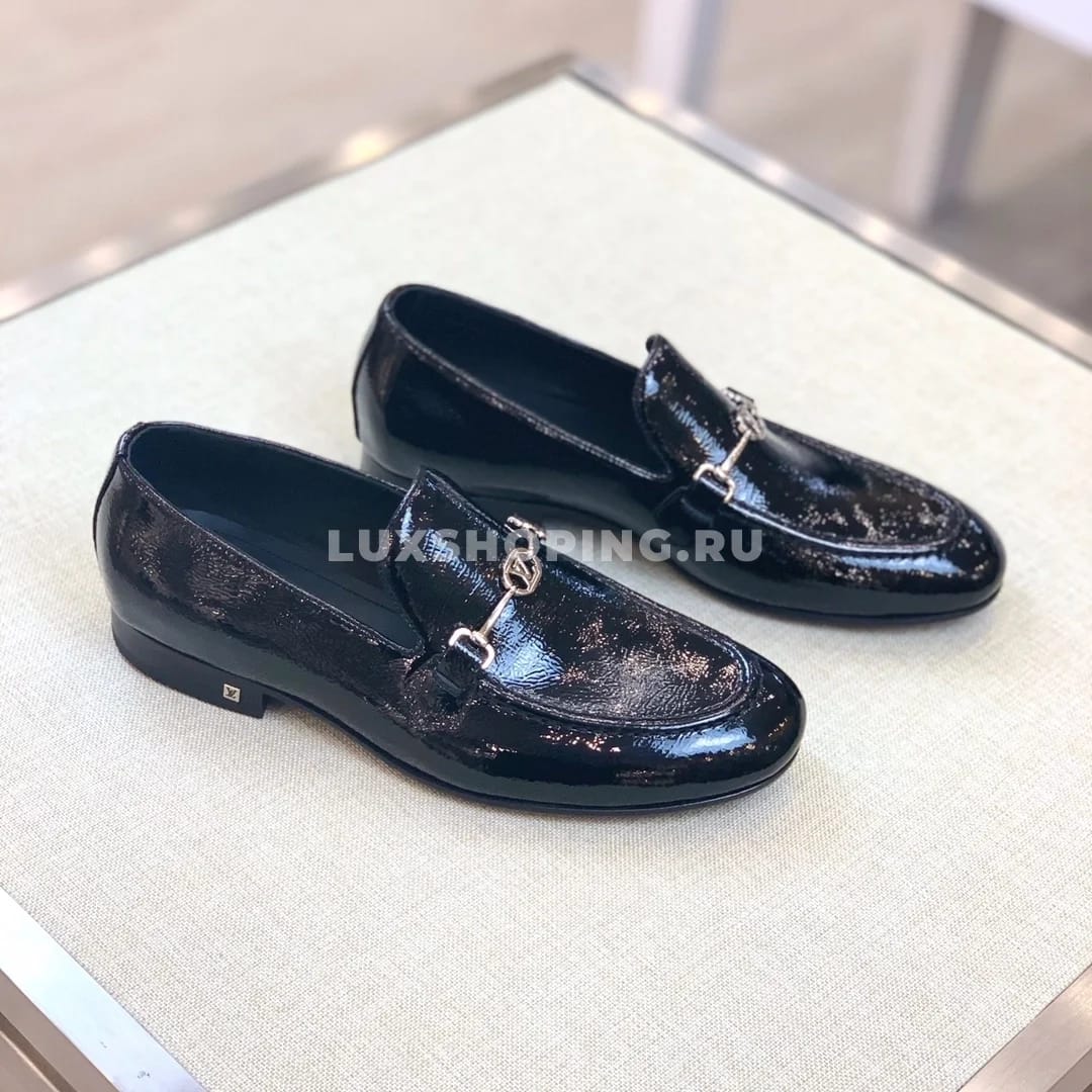 Туфли Louis Vuitton черные с пряжкой, лаковые - фото 2