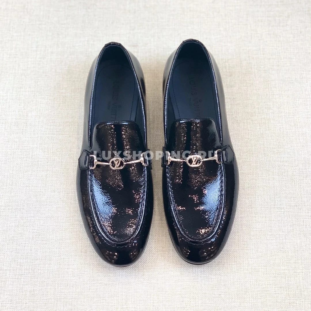 Туфли Louis Vuitton черные с пряжкой, лаковые - фото 5