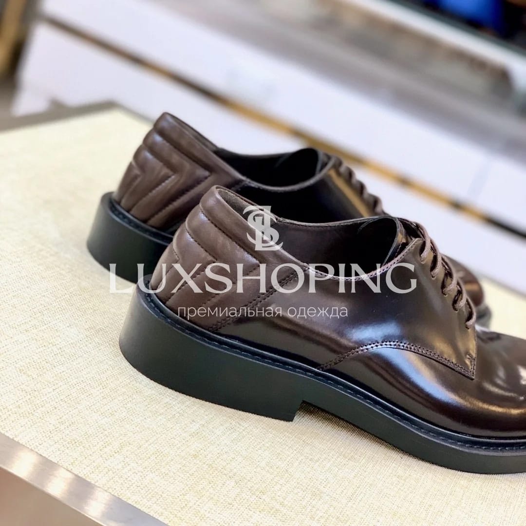 Туфли Prada коричневые оксфорды - фото 6