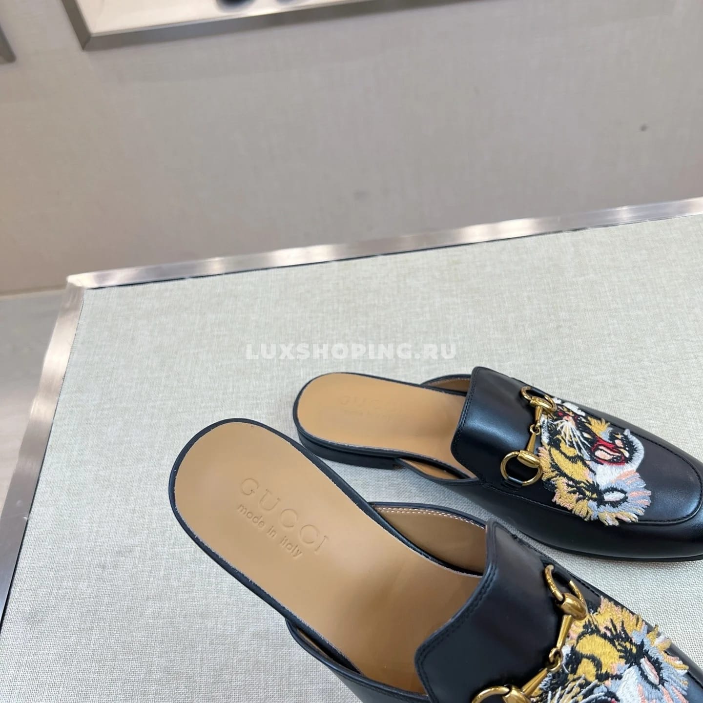 Сабо Gucci черные с тигром - фото 3